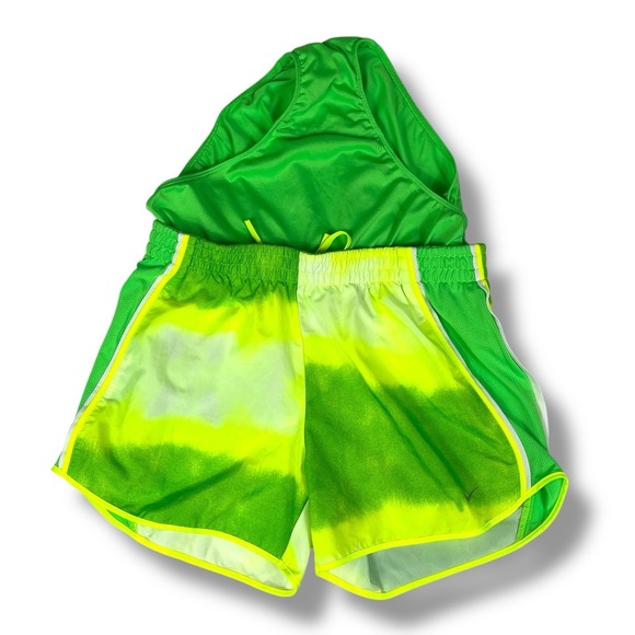 Nike Dri Fit Women's Small Volt neon Ombre Green Tempo Running Shorts mesh lined - Picture 7 of 14